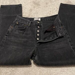 AGOLDE Lana Straight Black Jeans